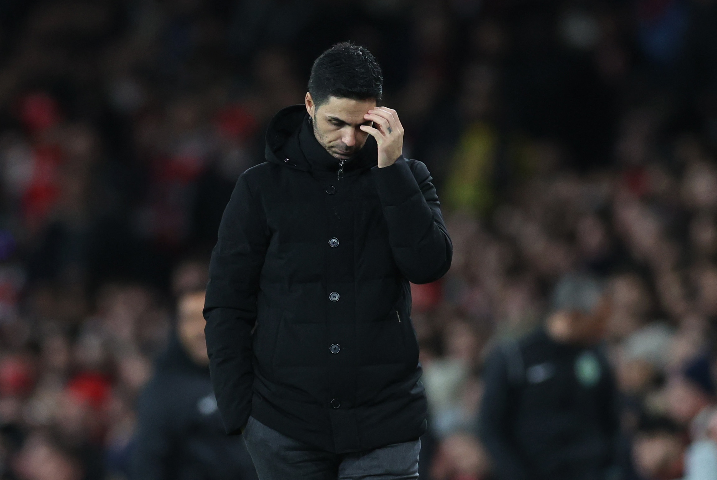 Arsenal manager Mikel Arteta reacts REUTERS/David Klein