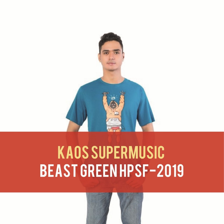 image Kaos Pria Oblong Supermusic Event Versi BEAST GREEN - HPSF 2019`