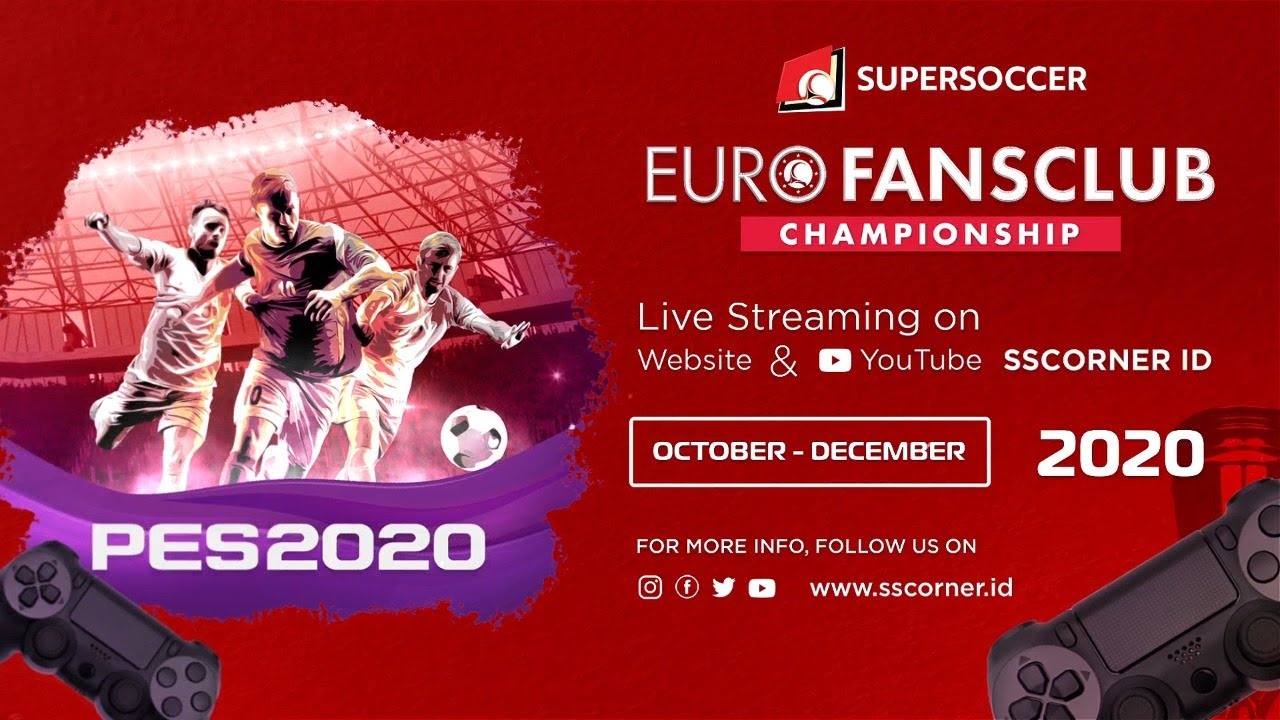 Live Streaming Euro Fansclub Championship PES 2020 Area Sriwijaya vs Cirebon Raya